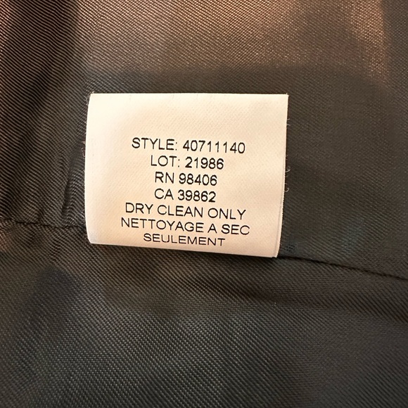 414. Men’s Theory Vintage Wool Charcoal Pinstripe Suit Jacket - Picture 10 of 10